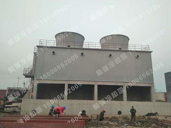 山東恒興化工廠3000噸水輪機冷卻塔